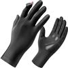 Posheliox UPF50+, guanti estivi da ciclismo, traspiranti, in seta di ghiaccio, touchscreen, con impugnatura in silicone antiscivolo, design leggero senza dita, per equitazione all'aperto (nero)