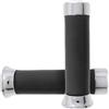 cyclingcolors Manopole moto 130 mm diametro 24 mm in gomma per manubrio compatibile con Vespa PX, nero