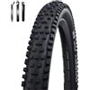 maxxi4you 1 x pneumatico pieghevole Schwalbe Nobby NIC ADDIX Performance DD guaina bicicletta 70-584 (27,5 x 2,80) con leva per pneumatici maxxi4you