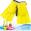 Xoeryoy Pinne per bambini 1 paio 4, 7x7, 3 pollici Pinne per immersione/nuoto in EVA e PVC con cinturino regolabile portatili di ricambio per bambini per avventure estive;1