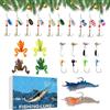 Generic Calendario dell'Avvento Esche da Pesca | Esche da Pesca in Acqua Dolce | Articolazioni Multiple per Natale Donna Uomo | Fiume Lago Stagno