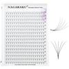 NAGARAKU 5D Volume Ciglia Extension 320 Fans Prefabbricate Gambo Lungo Ventagli Base Sottile A Punta Ciglia Finte Ciuffetti Fluffy Soffici Naturali Premade Fans Nere 16 Righe Box XL(0.07 C 10mm)