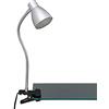 Briloner Lampada a pinza Leuchten, spot a pinza, lampada a pinza, scheda LED, 3 watt, 200 lumen, braccio flessibile, colore titanio, plastica, 3 W