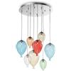 Ideal Lux Clown Sp8 Color Lampada a Sospensione con 8 Luci, Cromo/Vetro, Multicolore