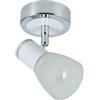 Zarivy Faretto Cholo 1xe14 in elegante bianco e cromo, con dimensioni compatte di 14x8,5x11,5 cm, ideale per illuminare qualsiasi spazio con un tocco moderno e sofisticato.