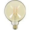 Xanlite Lampadina LED E27 Vintage G125 Attacco E27 - Lampadina Vintage E27 LED Angolo Illuminazione 320°- Lampadina a filamento E27 7W equivalente 50W 638 Lm- Lampadina a globo E27 LED Luce Bianco