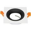Zarivy Incasso Anou 1xGU10, quadrato in elegante bianco e nero, dimensioni 9.2x9.2 cm, ideale per tagli di 8 cm, include portalampada, perfetto per illuminare il tuo spazio con stile.