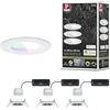 Paulmann 92449 Faretto da incasso LED Nova Angolo IP44 rotondo 78mm RGBW+ 3x6W 3x500lm 230V Bianco smerigliato alluminio pressofuso