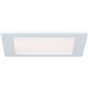 Paulmann 92068 Plafoniera Quadrata da Incasso, 12 W, 2700 K, Luce Bianca Calda, Pannello Led Ip44 , Inclusa Lampadina da Incasso, In Plastica, 12 W