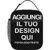 Generic Lunch Box&Porta Pranzo Personalizzata - Il Tuo Con Testo/Immagine/Foto, Crea La Tua Borsa Termica Personalizzate, Borsa Porta Pranzo Per Bambini E Adulti, Scuola, Escursioni, Picnic