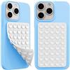 Yqzjjjust Confezione da 2 supporti adesivi in silicone per cellulare Octo Cup Buddy, con ventosa in silicone, doppio lato, accessori per telefono a mani libere, supporto per selfie e video (bianco scuro)