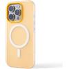 N NEWTOP 2in1 Cover CV57 Compatibile per Apple iPhone 14 PRO MAX, Custodia TPU Gel Silicone Flessibile Morbida Rigida Case Posteriore Protezione Fotocamera Anti Urto Guscio Scocca Colorato (Arancio)