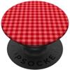 Preposh Rosso Rosa Mini Gingham Carino Piccolo Check Cottagecore Preppy PopSockets PopGrip Adesivo