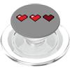 80s 90s Y2K pixel art hearts Y2K 90s 80s Pixel Art Cuori PopSockets PopGrip per MagSafe
