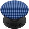 Preposh Blu Navy Mini Gingham Carino Piccolo Check Cottagecore Preppy PopSockets PopGrip Adesivo