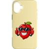 Cartoon Fruit Apple Summer Cool Custodia per iPhone 16 Plus Cool Cartoon Apple Summer Occhiali Da Sole Design