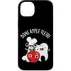 Punny Bone Custodia per iPhone 14 Plus Bone Apple Teeth - Divertente gioco di parole