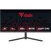 Itek Monitor GGF - 30 Piatto, 2560x1080 WFHD UltraWide, Pannello VA da 100Hz, Risposta 4ms OD, Collegamenti 2xHDMI e DP, Speaker, HDR Ready, Adapt Sync