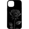 Black Rose Night Custodia per iPhone 15 Plus Rosa Nera Gotico Floreale Dark Botanical Romance