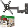 Barkan Supporto da Parete Lungo per TV da 13 a 43 Pollici, articolato a Movimento Completo, Staffa per Schermo Piatto e Curvo, Supporta Fino a 25 kg, Brevettato, Certificato UL, Compatibile con LED