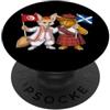 Scotland Tunisia Heritage Scozia Tunisia Bandiera Radici scozzesi-tunisine Patrimonio PopSockets PopGrip Adesivo