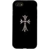 LUKE GALLERY Custodia per iPhone SE (2020) / 7/8 The Eternal Heart in Pave Celtic Silver Cross