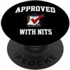 Programmer Code Review Apparel Software Engineer Code Review Approved With Nits PopSockets PopGrip Adesivo