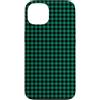 Preposh Custodia per iPhone 13 Verde Nero Mini Gingham Carino Piccolo Check Cottagecore Preppy