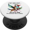 Calm Outside Chaos Inside Calmo uccello picchiato 3 volte divertente sarcasmo PopSockets PopGrip Adesivo