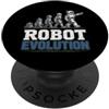 Funny Robotics designs Robot Evolution Divertente Robotica Umorismo PopSockets PopGrip Adesivo