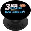 3rd Grade Batter Up Baseball Kids Back T 3 ° grado Batter Up Baseball torna a scuola studente PopSockets PopGrip Adesivo