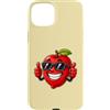 Cartoon Fruit Apple Summer Cool Custodia per iPhone 15 Plus Cool Cartoon Apple Summer Occhiali Da Sole Design