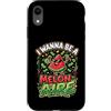 Cute Fruit Cartoon Joke for Food Lovers Custodia per iPhone XR Divertente cibo gioco di parole anguria melonaire amante dei soldi