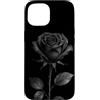 Black Rose Night Custodia per iPhone 15 Rosa Nera Gotico Floreale Dark Botanical Romance