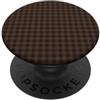 Preposh Cottagecore Preppy a quadretti piccoli a quadretti marrone scuro PopSockets PopGrip Adesivo