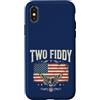 Two Fiddy 2 Fiddy 250th Apparel Custodia per iPhone X/XS Two Fiddy 2 Fiddy 250th 4th of July Patriotic