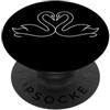 Minimal Line Art Co Cuore di cigno minimalista One Line Art PopSockets PopGrip Adesivo