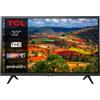 TCL 32ES570F, Smart TV 32 pollici, Full HD con Android TV, HDR, Micro Dimming e Google Assistant, Nero
