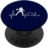 Funny Sports EKG Pulse Gear Handball Lov Pallamano Battito cardiaco ECG Pulse Divertenti Giocatori di pallamano & Fan PopSockets PopGrip Adesivo