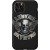 Lynyrd Skynyrd Custodia per iPhone 11 Pro Lynyrd Skynyrd Skull Wings Silver Redneck Rock Vintage Biker