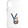 Timowo Studio Custodia per iPhone 16 Plus Lontra Con Libro Lettera Y
