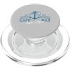 Dominus's Design Vintage Cape May New Jersey Ocean Wave E Anchor Logo PopSockets PopGrip per MagSafe