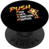 Christian faith prayer cross religious w Design a croce con scritta PUSH Pray Until Something Faith PopSockets PopGrip Adesivo