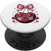 Fruit Cherries Lover Gifts Cherry Bow Babe Cherry Lover Coquette Fruit PopSockets PopGrip Adesivo