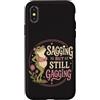 Frog Aging Humor Custodia per iPhone X/XS Sagging Ma Ancora Bavaglio Divertente Rana Umorismo Retrò