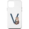Timowo Studio Custodia per iPhone 12 mini Lontra Con Libro Lettera V