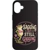Frog Aging Humor Custodia per iPhone 16 Plus Sagging Ma Ancora Bavaglio Divertente Rana Umorismo Retrò