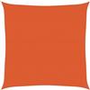vidaXL Vela Parasole 160 g/m² Quadrata Arancione 4x4 m in HDPE, Vela ombreggiante, Ombra da Patio, tettoia ombreggiante, Vela da Giardino, tettoia