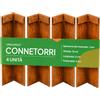 UNIGARDIA Set da 4 Connettori Angolari in Acciaio Corten per Bordura per Giardino, Altezza 15 cm - Elemento di Collegamento Angolare per Bordure da Prato - Spessore 1 mm