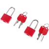 Uonlytech 2 Set di Lucchetti per Bagagli con Chiavi, Mini Lucchetto Leggero in Lega di Rame e Plastica, Resistente All'uso, per Diario e Borse da Computer